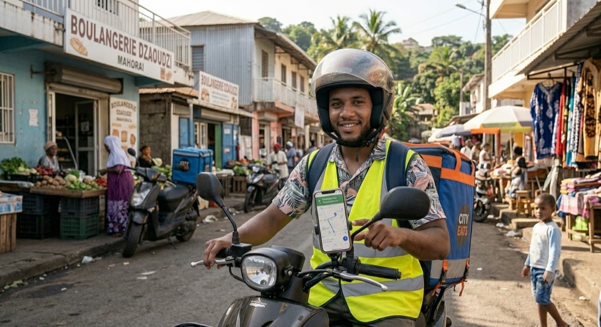 Artisan au travail à Mayotte
